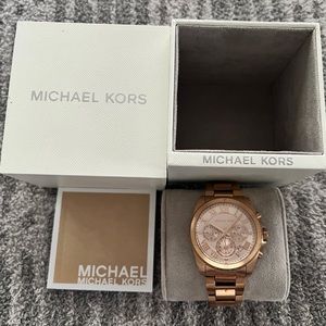 Michael Kors Stainless Steel Rose Gold Tone Watch